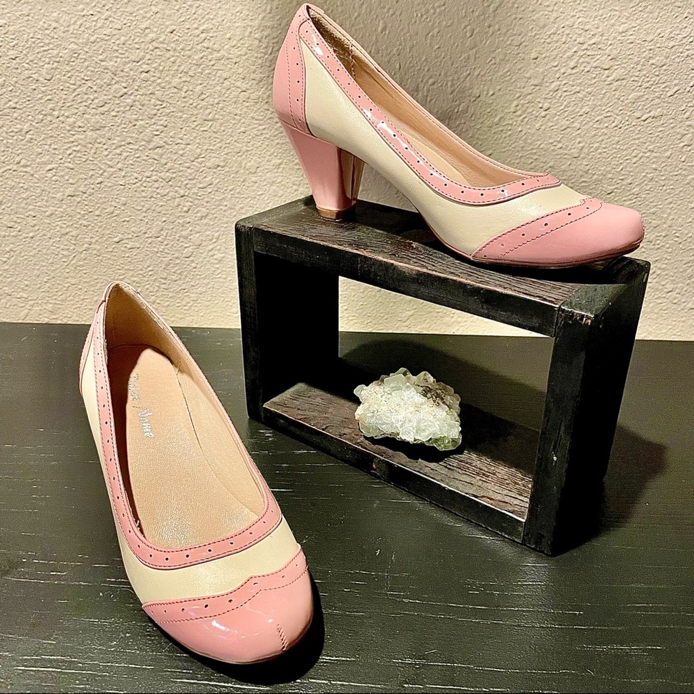 Dolce Nome Pink & Beige Audrey Classic Pump size 38